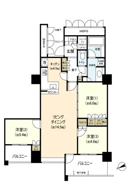 Kamiooka Tower The Residence 15F's plan