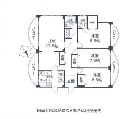 山手ハウス 401号室の間取図