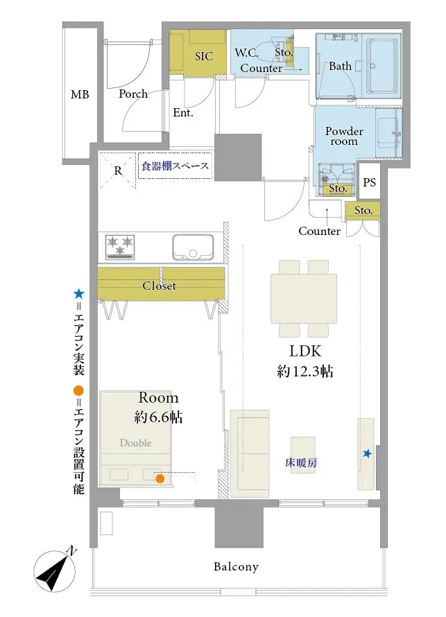 Yokohama Dear Tower 5F's plan