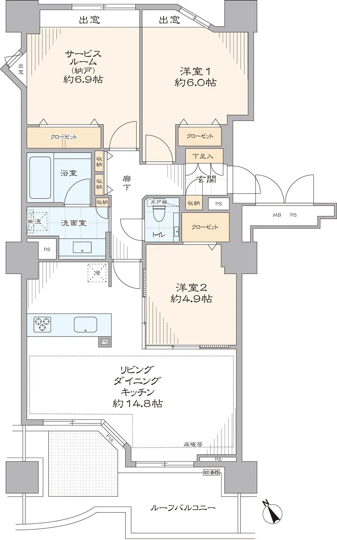 シルエタワーヨコハマ 11階の間取図