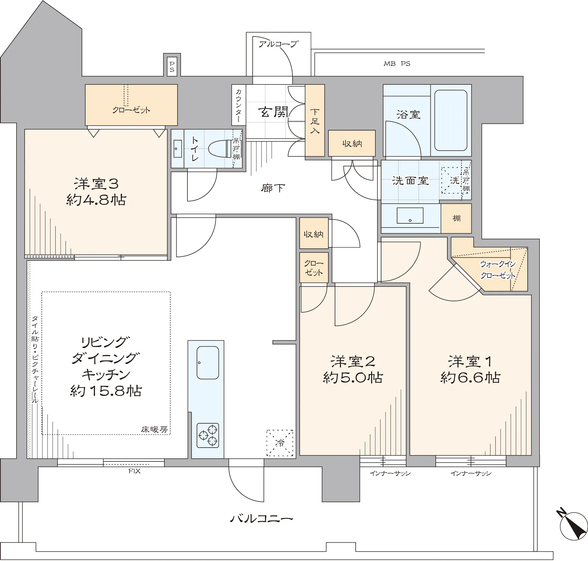 Yokohama City Tower Bashamichi 21F's plan